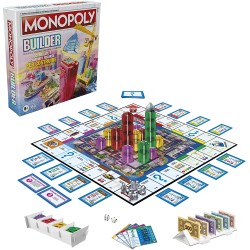 Hasbro - Monopoly - Builder, gioco da tavolo Monopoly per bambini dagli 8 anni in su, F1696103