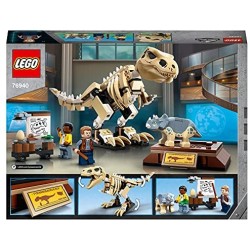 LEGO 76940 Jurassic World T. rex Dinosaur Fossil Exhibition Toy Playset for Kids Age 7 , Skeleton Model Building Set