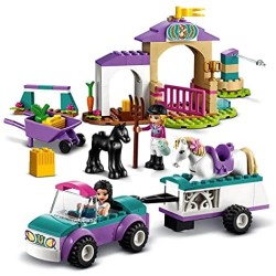 LEGO Friends Addestramento Equestre e Rimorchio, Set per Bambini di 4 Anni con 2 Mini Bamboline e Cavallo Giocattolo, 41441