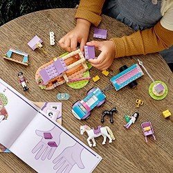 LEGO Friends Addestramento Equestre e Rimorchio, Set per Bambini di 4 Anni con 2 Mini Bamboline e Cavallo Giocattolo, 41441