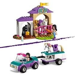 LEGO Friends Addestramento Equestre e Rimorchio, Set per Bambini di 4 Anni con 2 Mini Bamboline e Cavallo Giocattolo, 41441