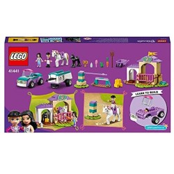 LEGO Friends Addestramento Equestre e Rimorchio, Set per Bambini di 4 Anni con 2 Mini Bamboline e Cavallo Giocattolo, 41441