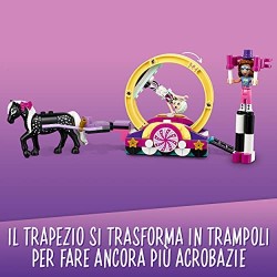 LEGO Friends Acrobazie Magiche, Set di Costruzioni per Bambini di 6 Anni con le Mini Bamboline di Olivia e Stella, 41686