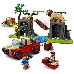 LEGO City Wildlife Fuoristrada di Soccorso Animale, Set per Bambini di 4 anni con Macchina Giocattolo e Animali, 60301