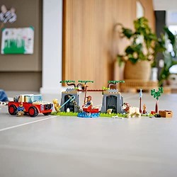 LEGO City Wildlife Fuoristrada di Soccorso Animale, Set per Bambini di 4 anni con Macchina Giocattolo e Animali, 60301