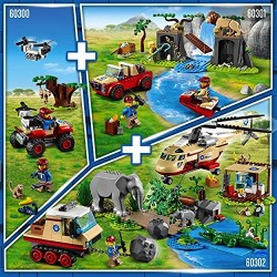 LEGO City Wildlife Fuoristrada di Soccorso Animale, Set per Bambini di 4 anni con Macchina Giocattolo e Animali, 60301