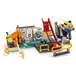 LEGO Minions I Minions nel Laboratorio di Gru con i Personaggi dei Minion di Otto e Kevin, Giocattoli per Bambini di 4+ Anni, 75