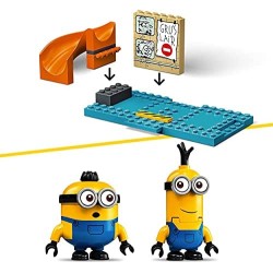 LEGO Minions I Minions nel Laboratorio di Gru con i Personaggi dei Minion di Otto e Kevin, Giocattoli per Bambini di 4+ Anni, 75