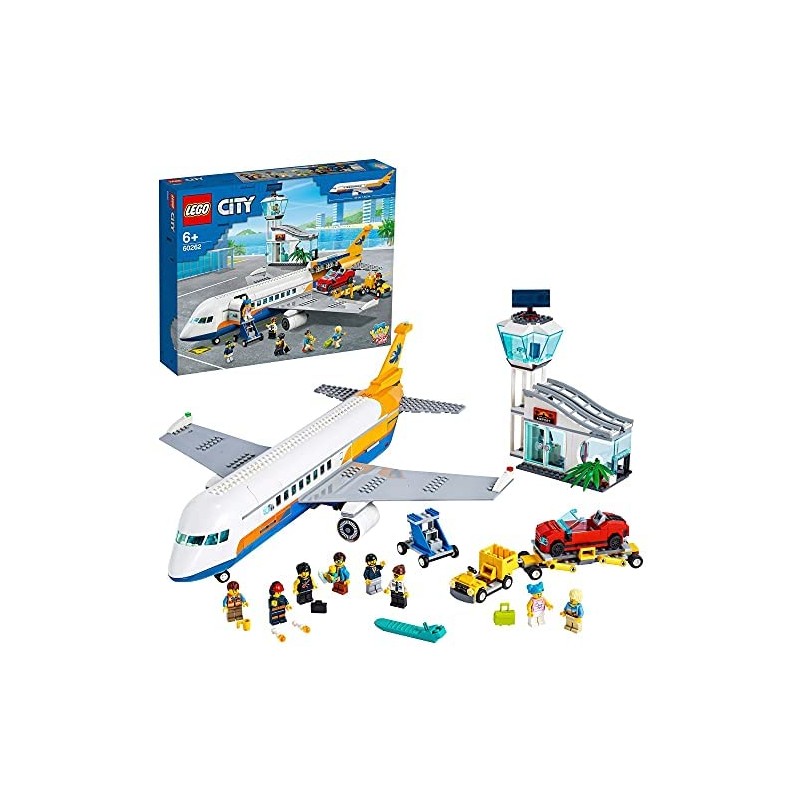 LEGO City Airport Aereo Passeggeri, con Terminale e Camion Giocattolo, Playset di Costruzioni per Bambini di 6+ Anni, 60262