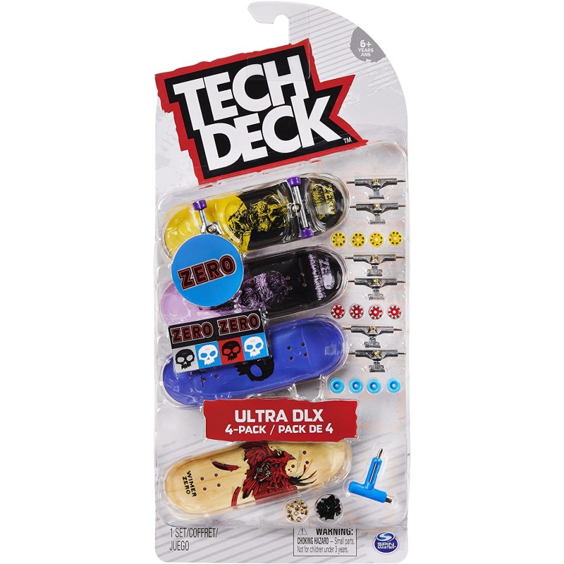 Spin Master - Tech Deck - Confezione da 4 mini skate, Assortiti e originali, 6028815