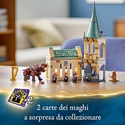 LEGO Harry Potter Hogwarts: Incontro con Fuffi, Castello Giocattolo con Cane a Tre Teste e Minifigure Oro del 20° Anniversario, 