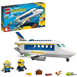 LEGO Minions L’addestramento del Minion Pilota, Aereo Giocattolo Costruibile con Bob e Stuart, Giocattoli per Bambini di 4+ Anni