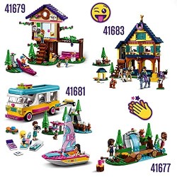 LEGO Friends Camper Van nel Bosco con Barca a Vela, Playset Giocattolo con Mini Bamboline di Stephanie, Emma ed Ethan, 41681