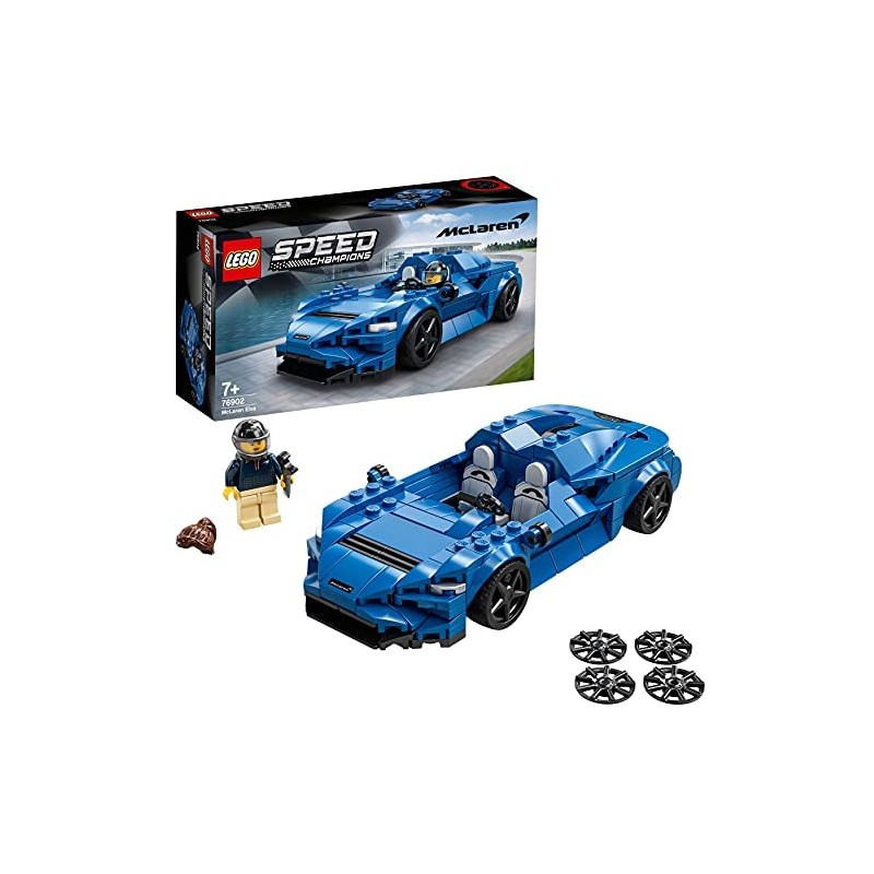 LEGO Speed Champions McLaren Elva, Macchina Giocattolo per Bambini di 7 Anni, Auto Sportiva da Corsa con Pilota, 76902