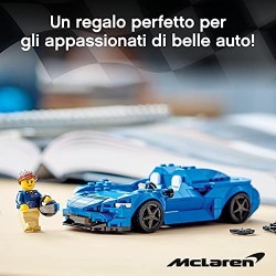 LEGO Speed Champions McLaren Elva, Macchina Giocattolo per Bambini di 7 Anni, Auto Sportiva da Corsa con Pilota, 76902