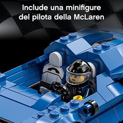 LEGO Speed Champions McLaren Elva, Macchina Giocattolo per Bambini di 7 Anni, Auto Sportiva da Corsa con Pilota, 76902