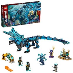 LEGO NINJAGO Dragone Acqua, Drago Giocattolo Ninja, Costruzioni per Bambini di 9 anni con 5 Minifigure, 71754