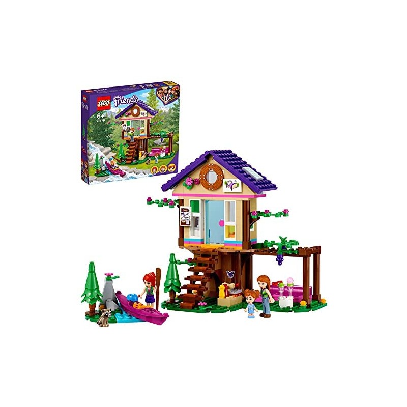 LEGO Friends La Baita nel Bosco, Casa sull Albero Giocattolo, Costruzioni per Bambini di 6 Anni con 2 Mini Bamboline, 41679