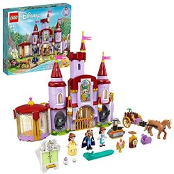 LEGO Disney Princess Il Castello di Belle e della Bestia, Set delle Principesse con 3 Mini Bamboline, 43196