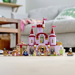 LEGO Disney Princess Il Castello di Belle e della Bestia, Set delle Principesse con 3 Mini Bamboline, 43196