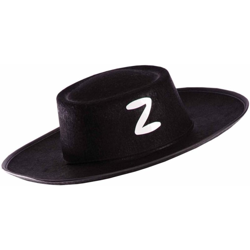 Carnival Toys - Cappello Cavaliere Nero ZORRO Piccolo per travestimento Carnevale, 05916