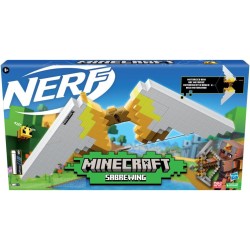 Hasbro - Nerf Minecraft, arco motorizzato Sabrewing, lancia i dardi, F4733EU40