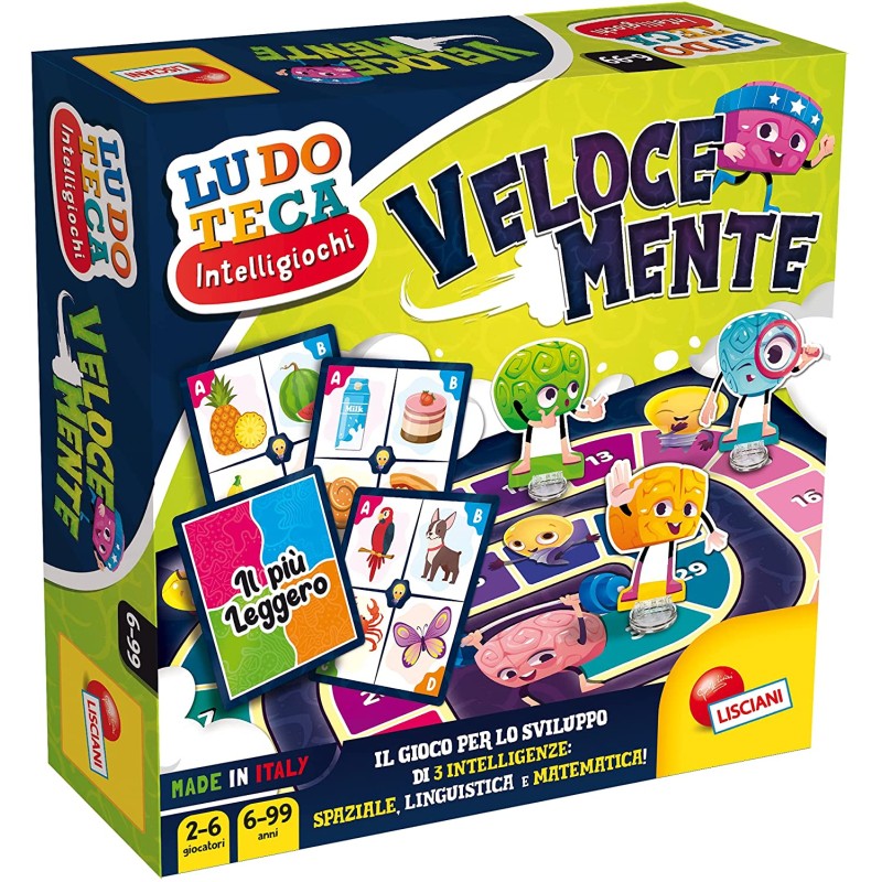 Lisciani Giochi- Ludoteca Intelligiochi Veloce-Mente, il gioco per lo sviluppo dell intelligenza, età 6+, LI88980