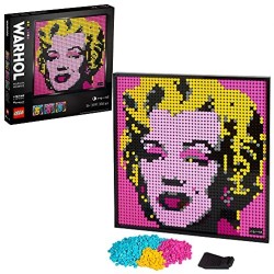 LEGO Art Andy Warhol s Marilyn Monroe, Poster da Collezionista Fai da Te, Decorazione Parete, Quadro Personalizzabile, Set per A