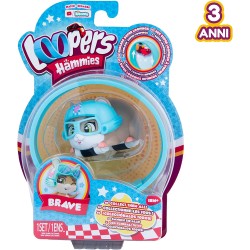 Imc Toys - LOOPERS Hammies Brave, Criceto Interattivo da Collezione che Corre Dentro e Fuori la sua Ruota, 906044IM