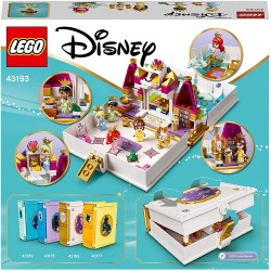 LEGO Disney Princess L Avventura Fiabesca di Ariel, Belle, Cenerentola e Tiana, Castello Giocattolo con 4 Mini Bambole, 43193