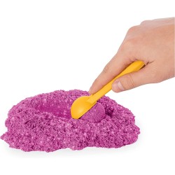 Kinetic Sand |Castello di Sabbia Shimmer | Sabbia cinetica 454gr | Sabbia Magica | Sabbia Colorata Glitterata Rosa | 3 Accessori