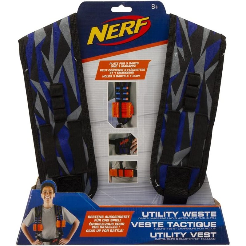 Grandi Giochi- Nerf Utility Veste portamunizioni, NER03000