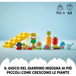 LEGO 10984 DUPLO My First Giardino Biologico, Sorpresa di Pasqua, Giochi Educativi e Impilabili per Neonati e Bambini da 1,5 Ann