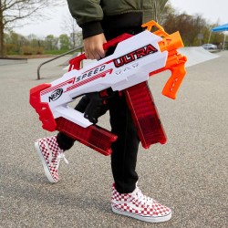 Hasbro - Nerf Ultra Speed, blaster completamente motorizzato, 24 dardi Nerf AccuStrike Ultra, F4929U500