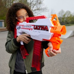 Hasbro - Nerf Ultra Speed, blaster completamente motorizzato, 24 dardi Nerf AccuStrike Ultra, F4929U500