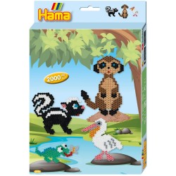 Hama - Set di perline, box con animali vari, AMA3446