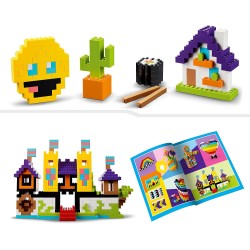 LEGO 11030 Classic Tanti Tanti Mattoncini, Set di Costruzioni con Emoji Sorridente, Pappagallo, Fiori e Altro, Regalo Creativo, 