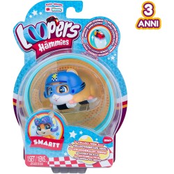 Imc Toys - LOOPERS Hammies Smarty, Criceto Interattivo da Collezione che Corre Dentro e Fuori la sua Ruota, 906020IM