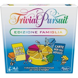 Hasbro - Trivial Pursuit Edizione Famiglia, gioco da tavolo per serate in famiglia, serate quiz, dagli 8 anni in su (gioco in sc