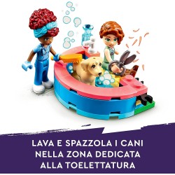 LEGO 41727 Friends Centro di Soccorso per Cani, Giochi da Veterinario con Animali Giocattolo, Cane Pickle e Personaggi Serie 202