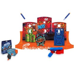 Hasbro Sorpresovo Nerf 2022 - Uovo con sorprese e Scatola che si trasforma in Set di Bersagli