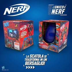 Hasbro Sorpresovo Nerf 2022 - Uovo con sorprese e Scatola che si trasforma in Set di Bersagli