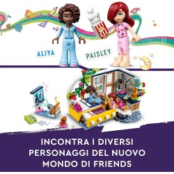 LEGO 41740 Friends La Cameretta di Aliya, Camera da Letto per Pigiama Party con Paisley e Cucciolo, Piccola Idea Regalo di Pasqu