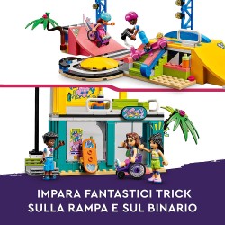 LEGO 41751 Friends Skate Park, Set con Rampa da Skateboard, Giochi per Bambine e Bambini dai 6 Anni con Personaggi 2023, Monopat