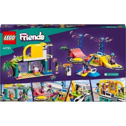 LEGO 41751 Friends Skate Park, Set con Rampa da Skateboard, Giochi per Bambine e Bambini dai 6 Anni con Personaggi 2023, Monopat