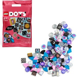 LEGO 41803 DOTS Extra DOTS Serie 8 – Brilla e Scintilla, Set per Creare Braccialetti, Gioielli e Etichette Borse Fai da Te con T