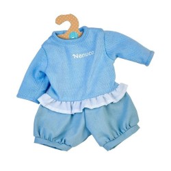 Famosa - Nenuco Vestiti Nuovo con Gancio 42 cm MOD completo Azzurro - NFN36656