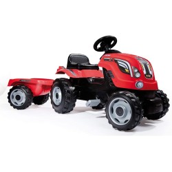 Simba - Smoby - Trattore Farmer XL Rosso con rimorchio, Lunghezza Cm 142 - 7600710108