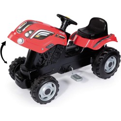 Simba - Smoby - Trattore Farmer XL Rosso con rimorchio, Lunghezza Cm 142 - 7600710108