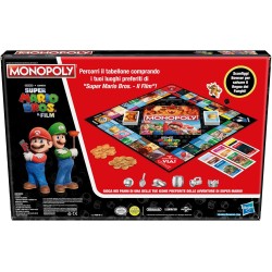 Monopoly - Super Mario Bros Edizione ispirata al film, gioco da tavolo per bambini e bambine, contiene la pedina di Bowser